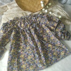 Universal Thread Floral Blouse - Blue and Yellow